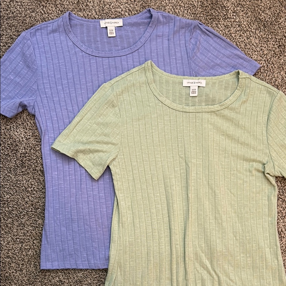 Vintage America ribbed tees